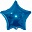 Шар (18''46 см) Звезда, Синий
